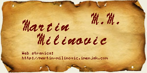 Martin Milinović vizit kartica